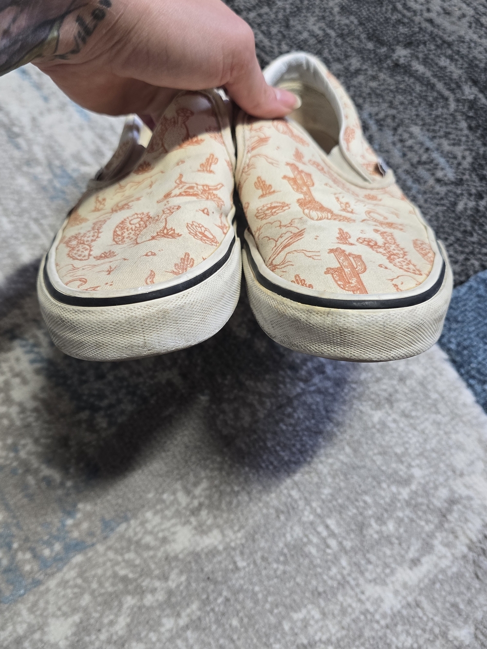 Vans Classic Slip-On Desert Southwestern Cactus Print Sneakers – Size Women's 9 - Picture 7 of 7